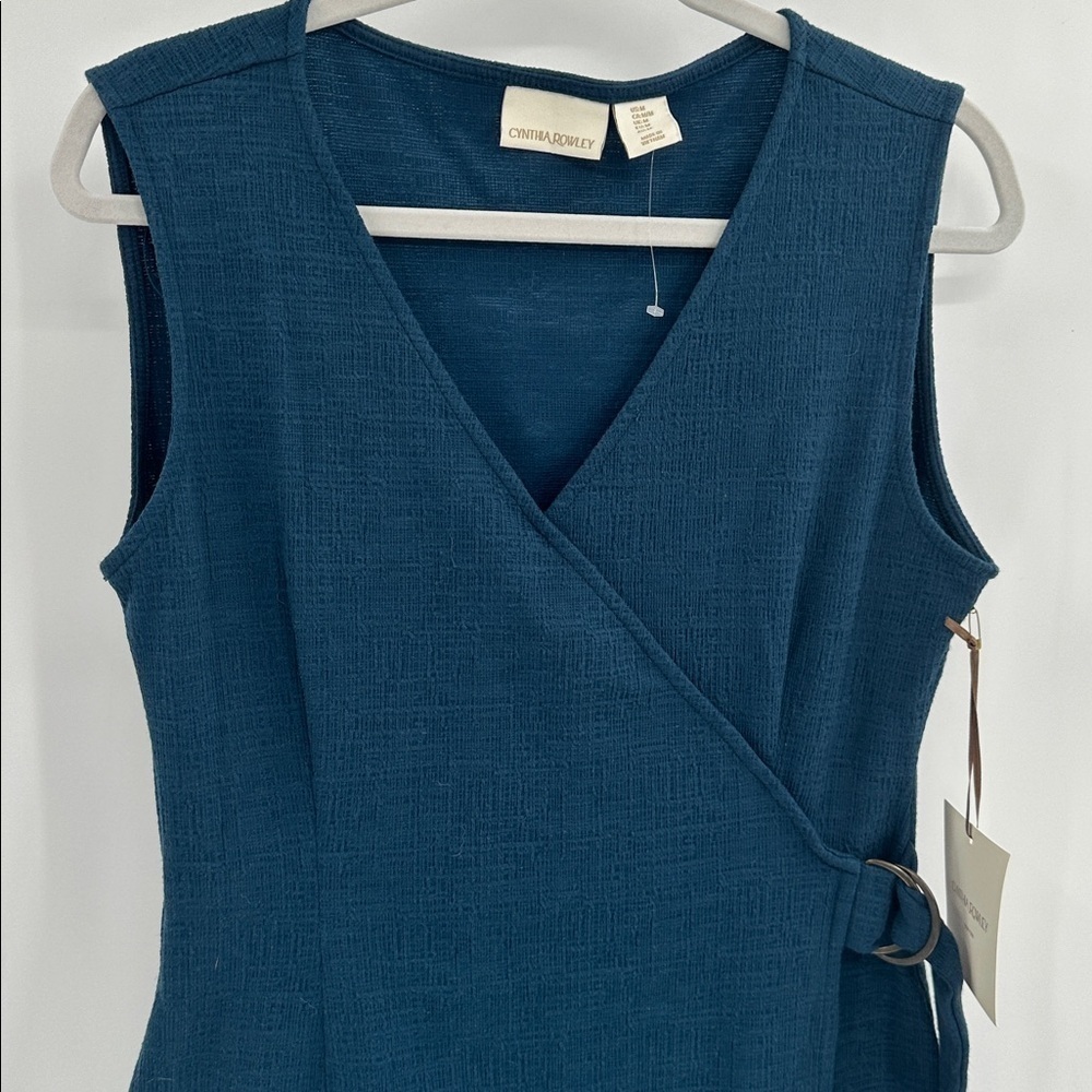Cynthia Rowley Teal Blue Sleeveless Dress Size Medium New With Tags